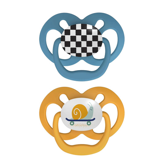 Dr. Brown's Silicone Advantage Baby Pacifiers, Stage 2, 2Count, Blue