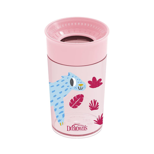 Dr. Brown's Silicone Smooth Wall Cheers360 Cup 10 Oz/300 ml,Pink