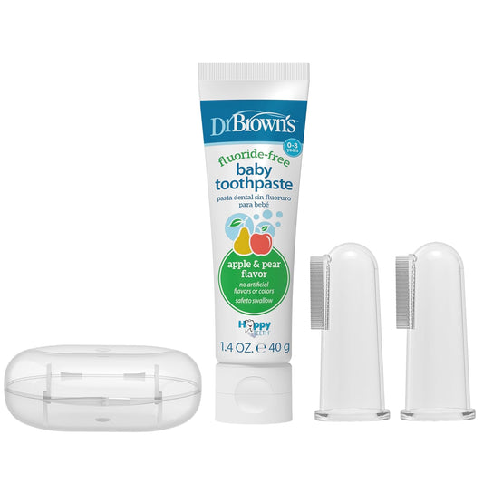 Dr. Brown's Finger Toothbrush Set (Pack of 1, White)