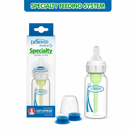 Dr. Brown's Medical Specialty Feeding System Narrow Neck Bottle w/ L1 Nipple + extra One-Way valve