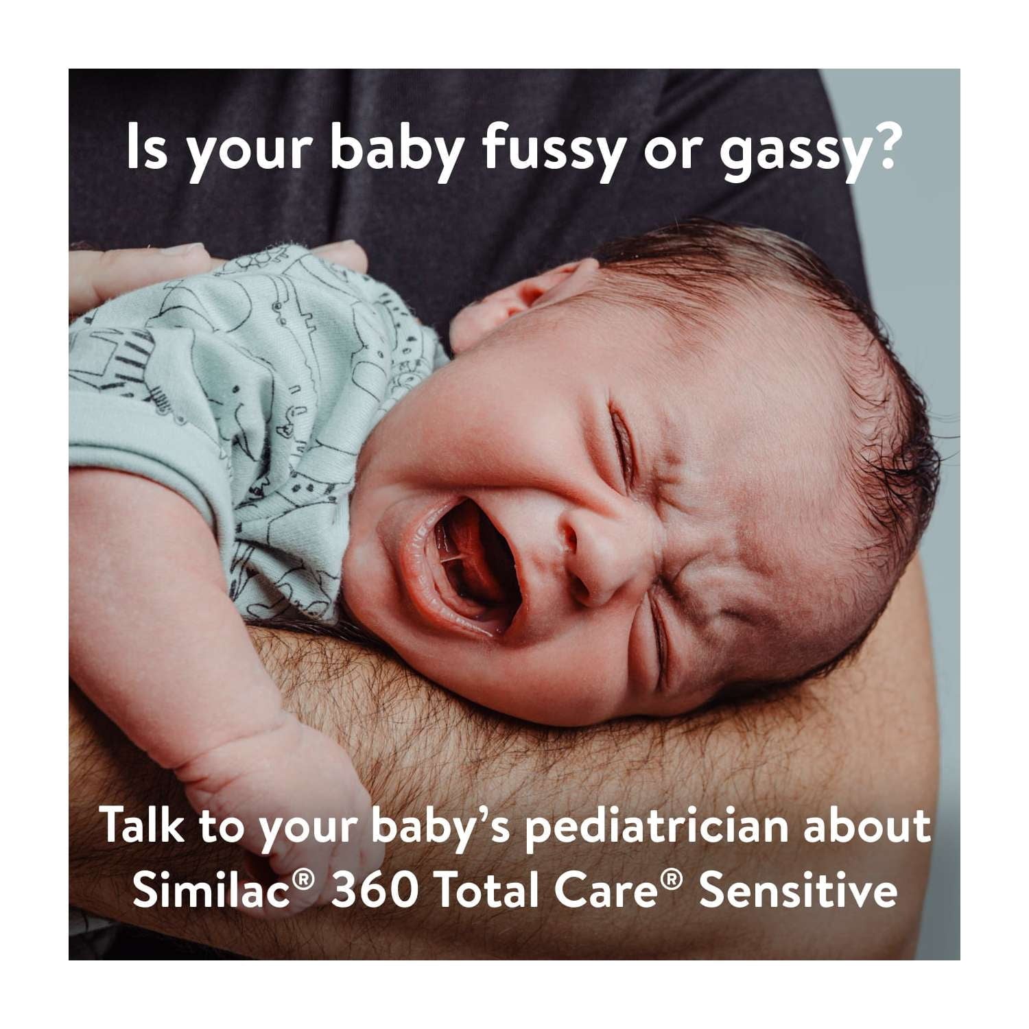 Similac 360 Total Care Sensitive Baby Formula Powder, Has 5 HMO Prebiotics, 34-oz Value Tub
