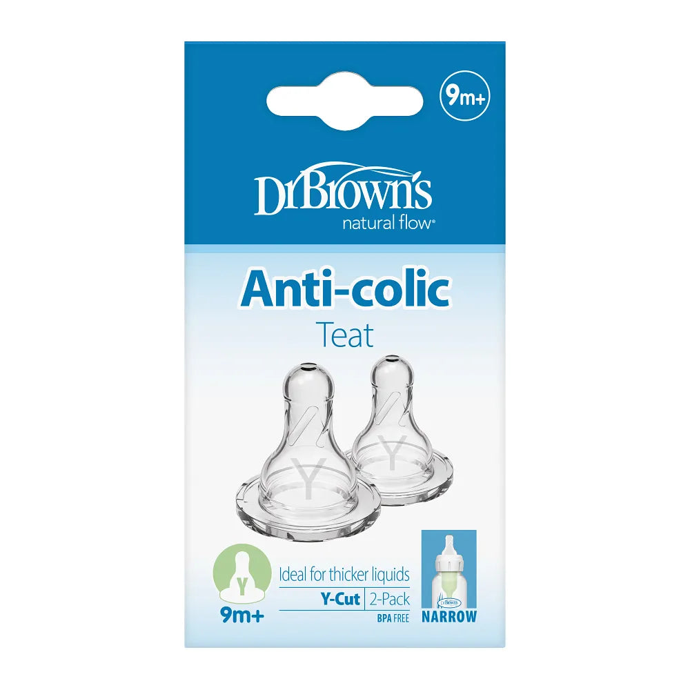 Dr. Brown's Natural Flow Standard Narrow Neck Nipple (Pack of 2)
