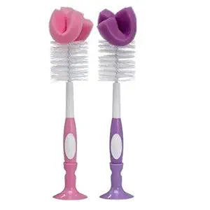 Dr Brown's Natural Flow Bottle Brush Combo Set - Assorted Color (Pink + Purple)