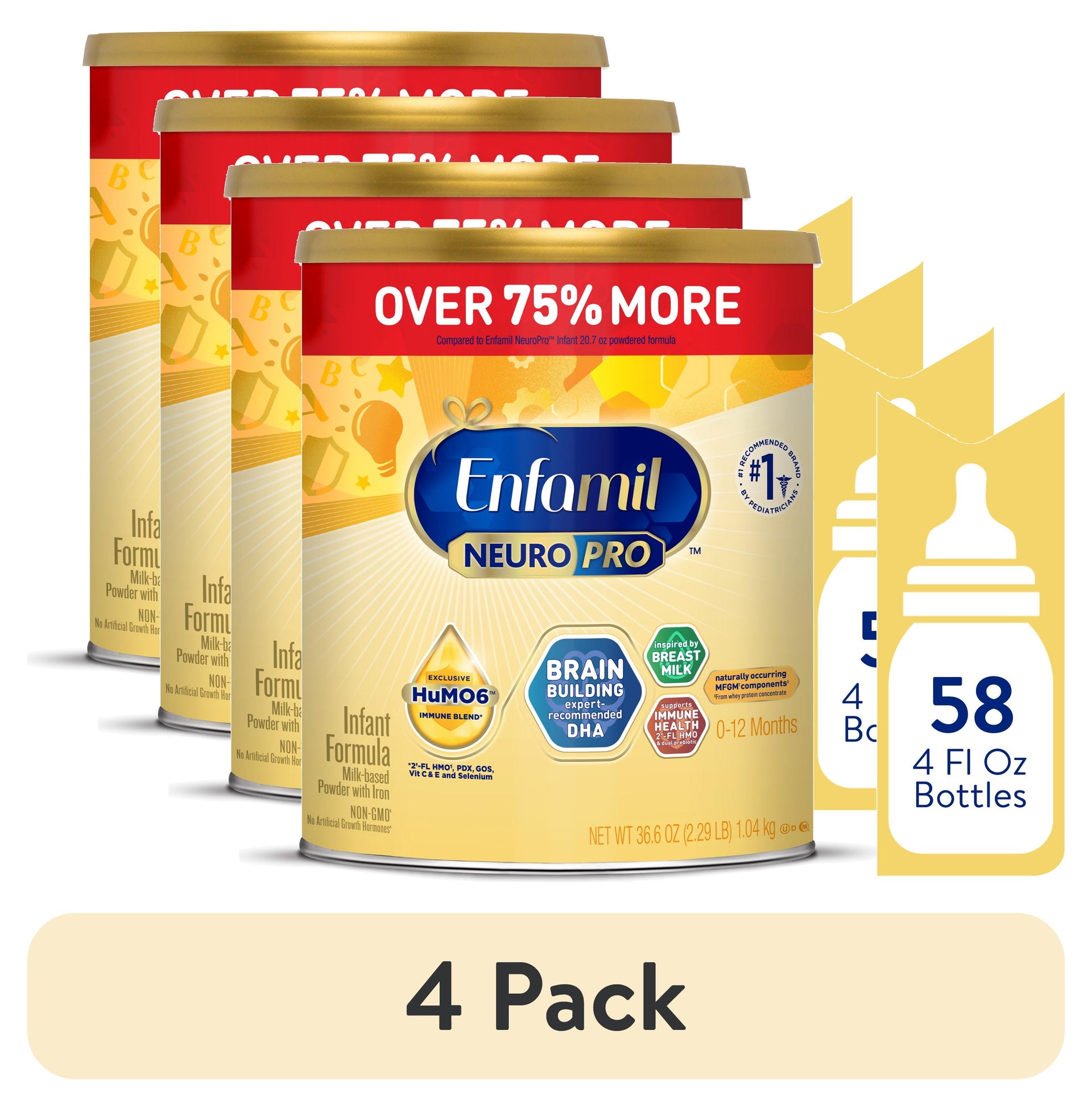 Enfamil NeuroPro Baby Formula, Brain Building Duo DHA & MFGM, Infant Formula Powder, 36.6 oz XL Value Can