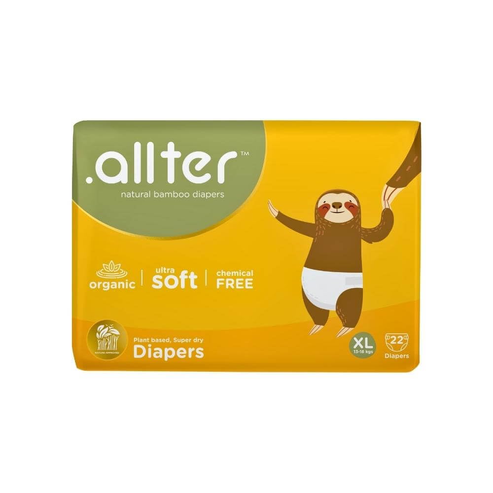 .allter Organic Bamboo Pant Style Baby Diapers L Size (13-17 Kg)|24 Count (Pack Of 1)|Rash Free, Super Absorbent, 3X Softer, with Wetness Indicator | Explorer