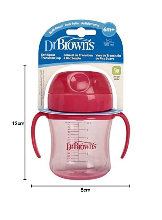 Dr. Brown's Soft Spout Transition Cup Stage 1 6M+ 6Oz (TC61001-Intl) Color May Vary
