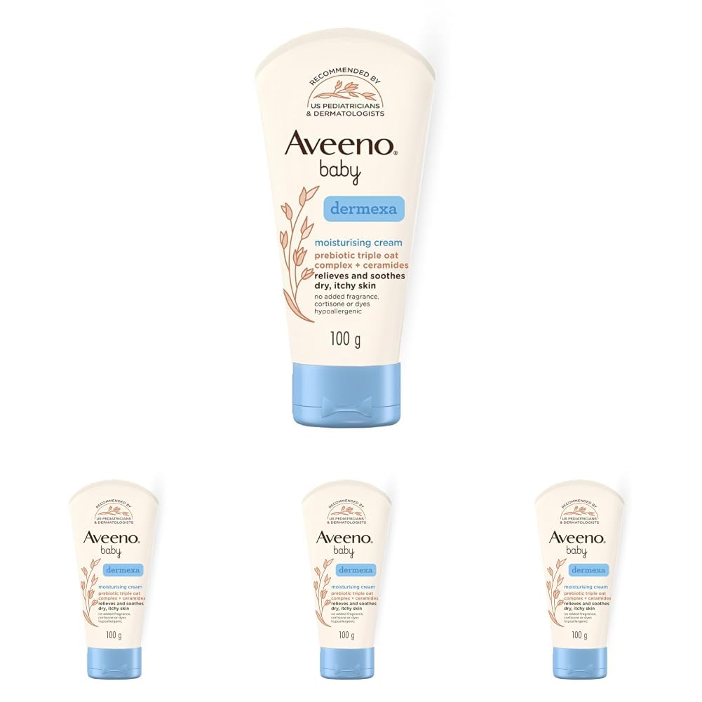 Aveeno Baby Dermexa Moisturising Cream 100G With Triple Oat Complex And Ceramides To Soothe And Relieve Dry, Itchy, Sensitive Skin|Us Pediatrician Recommended|No Added Fragrance, Cortisone Or Dyes