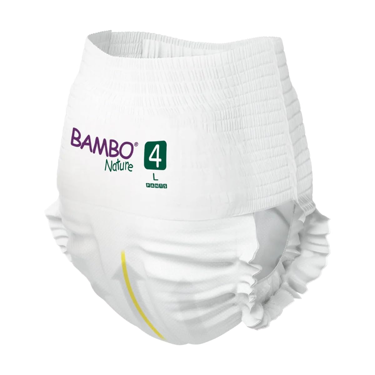 Bambo Nature Premium Baby Pants Diapers for Baby Large Size (7-12 Kgs), Super Absorbent, Breathable, Extra Soft, Dermatologically Tested, Hypoallergenic Nappies With Wetness Indicator, 60 Count