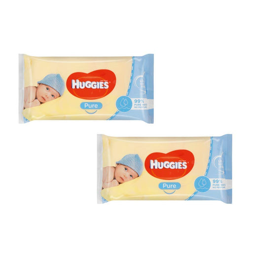 Huggies Soft Skin Pure 56 count Baby Wipes Pack Of 2