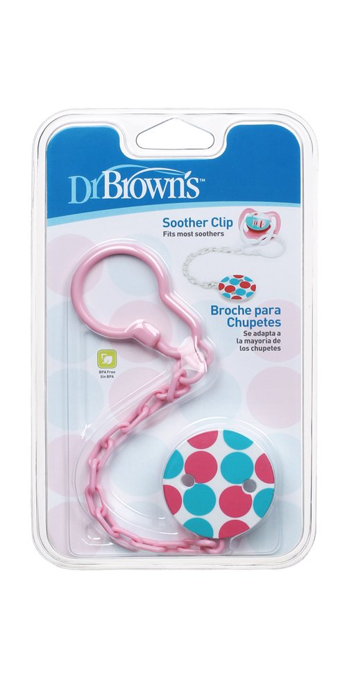 Dr. Brown's Kid's Pacifier Chain Baby Soother Clip (Multicolour)