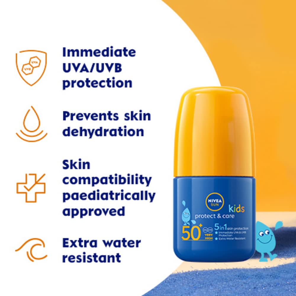 NIVEA Sun, Kids Roll On For Normal Skin, Spf 50, 50Ml, Pack Of 1