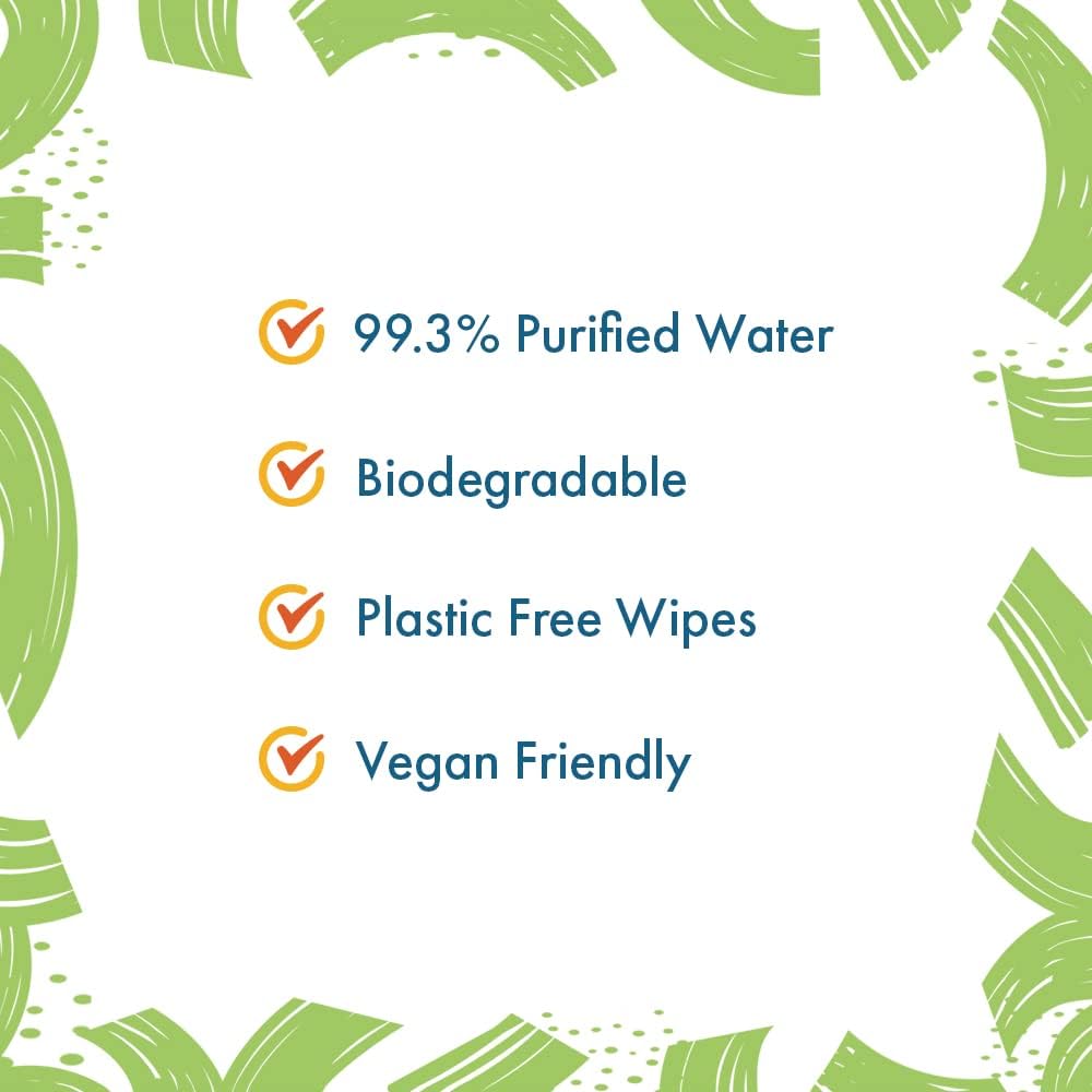 NEW Aqua Wipes Essentials Baby Wipes - Biodegradable and plastic free sensitive baby wipes with 99.6% purified water. Suitable for newborn onwards (Carton of 12 Packs of 56, Total 672 Wipes)