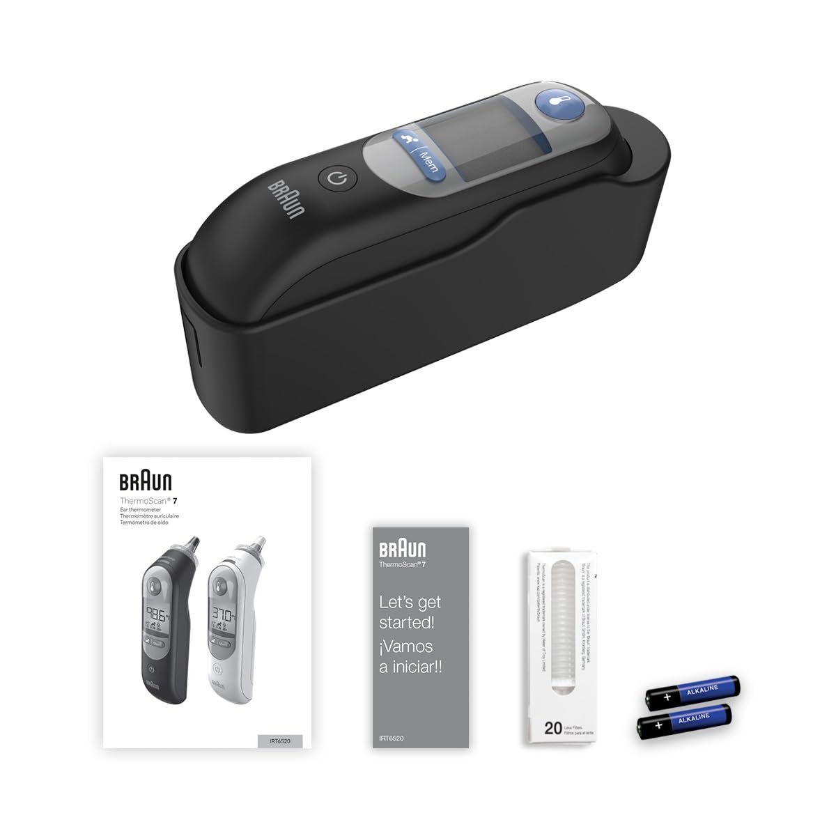 Braun Thermoscan 7 Ear Thermometer, Black, 0.65 Pound