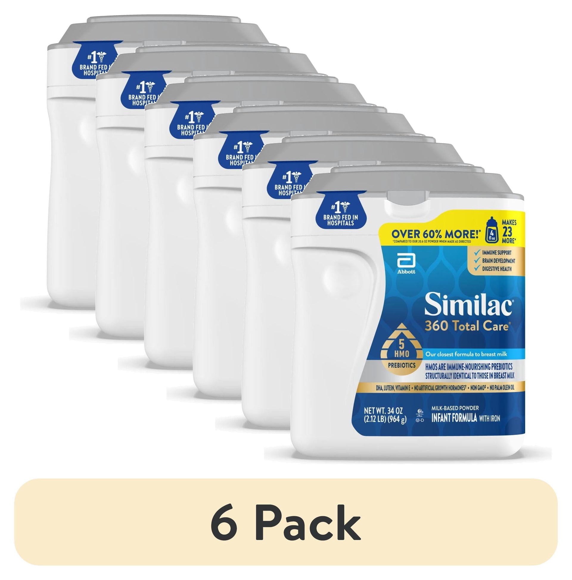Similac 360 Total Care Baby Formula Powder, 34-oz Tub