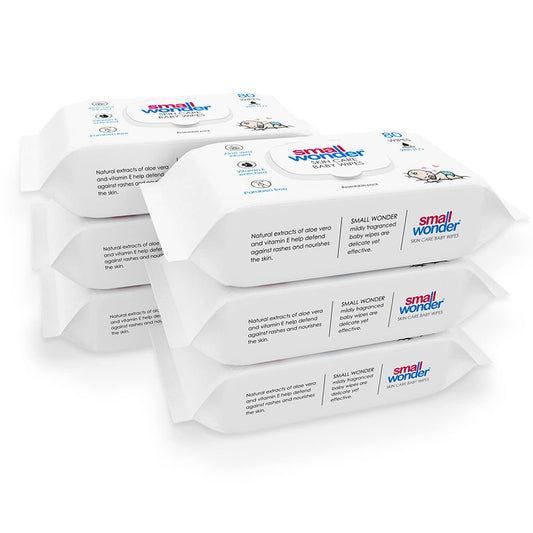 Small Wonder Skin Care Baby Wipes (Pack of 4) - 320 Wipes
