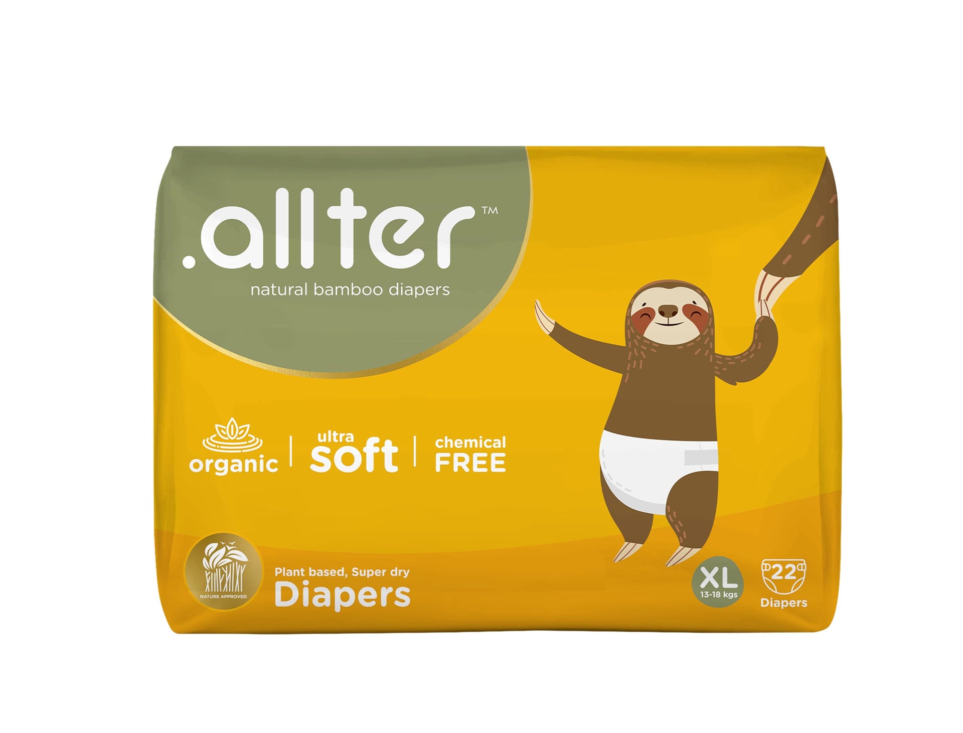 .allter Organic Bamboo Pant Style Baby Diapers L Size (13-17 Kg)|24 Count (Pack Of 1)|Rash Free, Super Absorbent, 3X Softer, with Wetness Indicator | Explorer