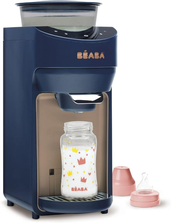 BEABA Milkeo Plus Baby Auto Bottle Maker & Formula Dispenser, Instant Warm Bottles in 20 Sec, Smart Touchscreen, Multiple Temperature Settings, Formula Mixer & Milk Maker for Infants, Night Blue, 0m +