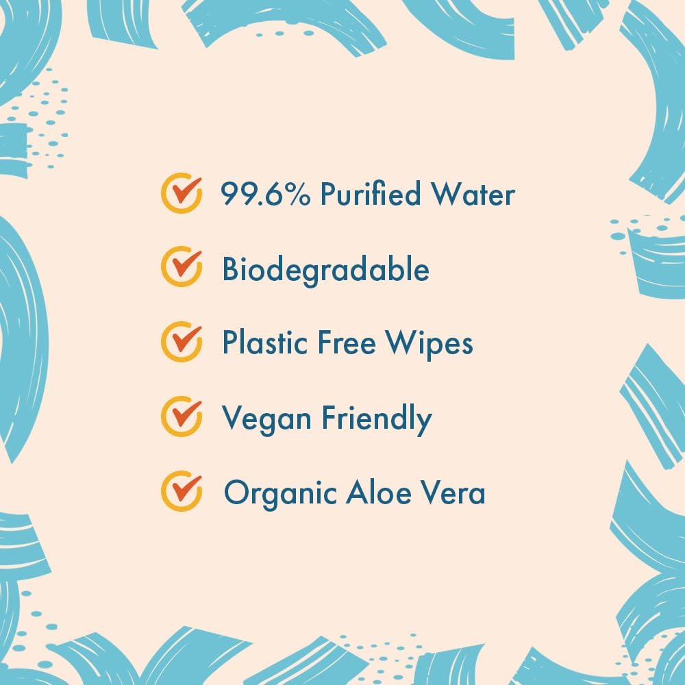 Aqua Wipes Originals Baby Wipes, 100% Biodegradable, Plastic Free Wipes, 99.6% Purified Water, Newborn Wipes, Vegan, Paraben and Perfume Free, NHS Approved (12 Packs of 64 Wipes, 768 Wipes)