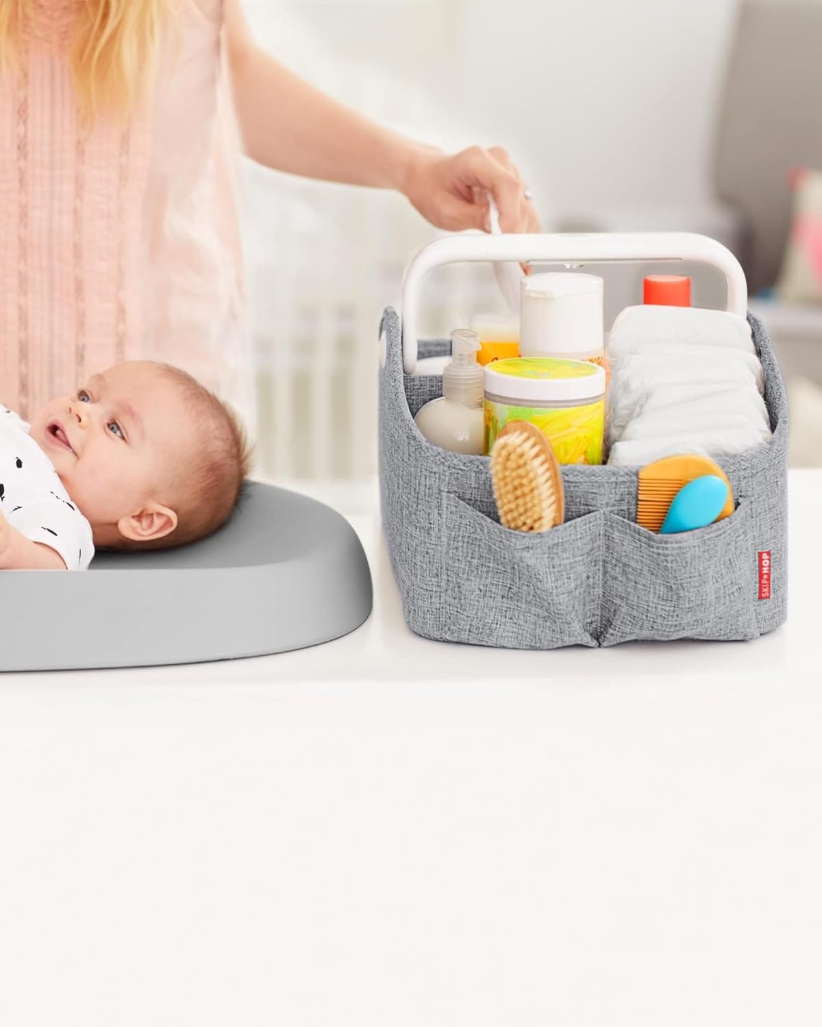 Skip Hop Light Up Diaper Caddy, Grey, 1 Count (Pack of 1) (304300)