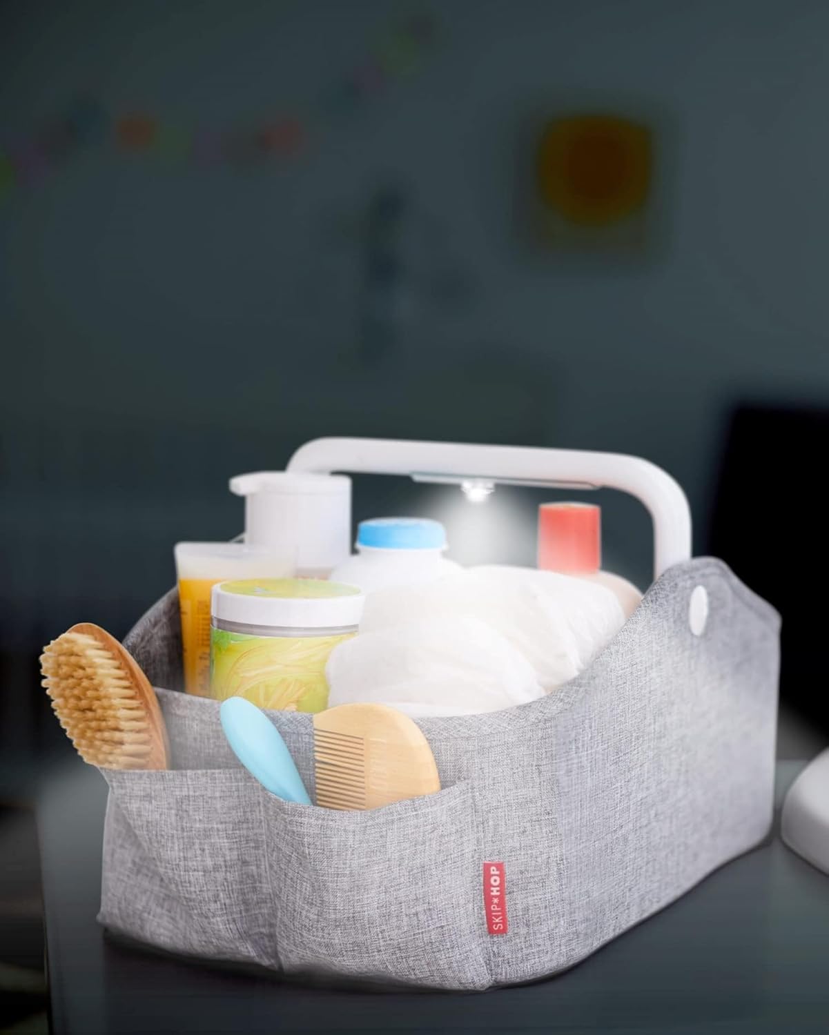 Skip Hop Light Up Diaper Caddy, Grey, 1 Count (Pack of 1) (304300)