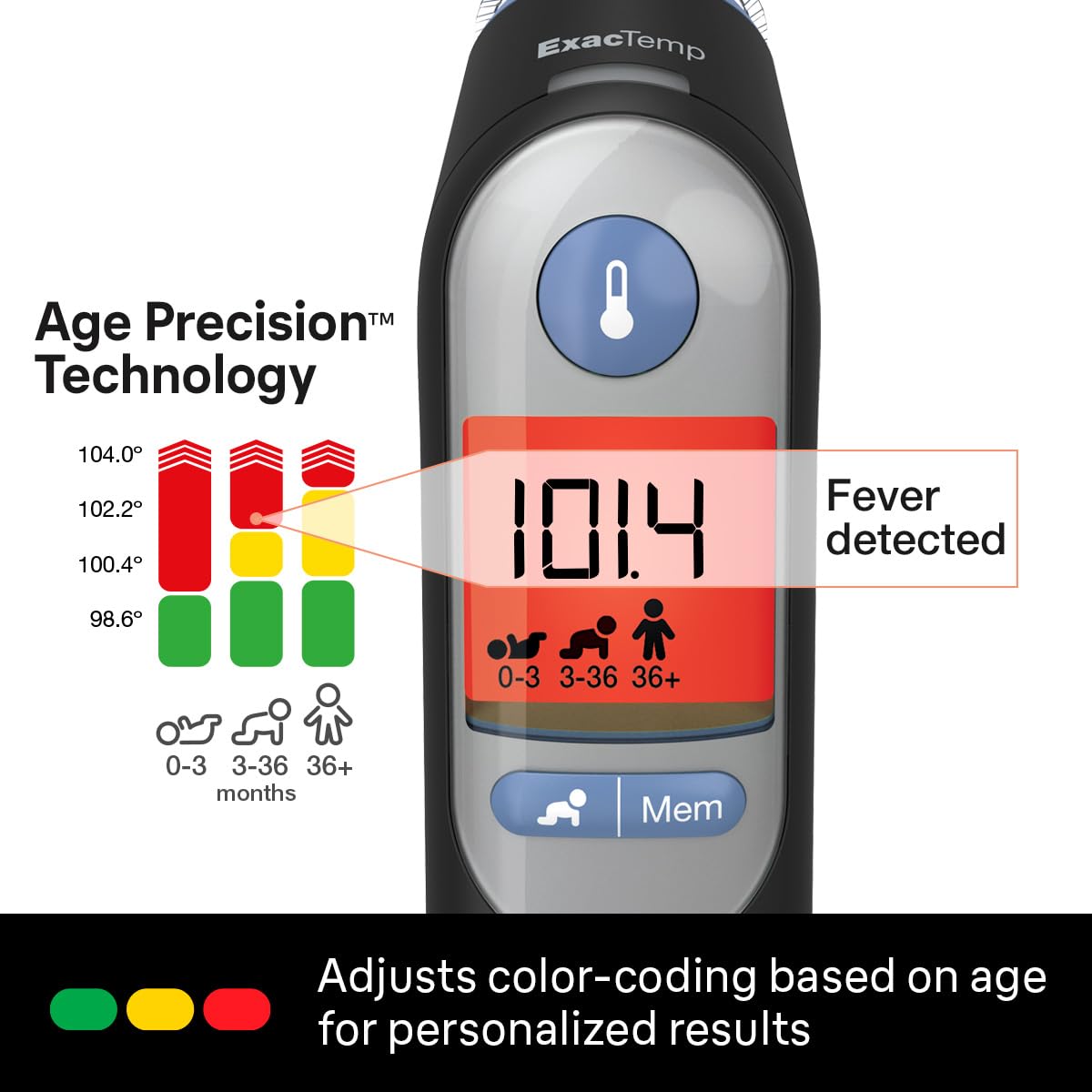 Braun Thermoscan 7 Ear Thermometer, Black, 0.65 Pound