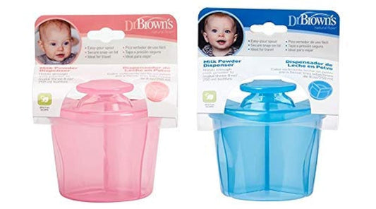 Dr. Brown's Milk Powder Dispenser - Blue and Pink - 2 Pack Set