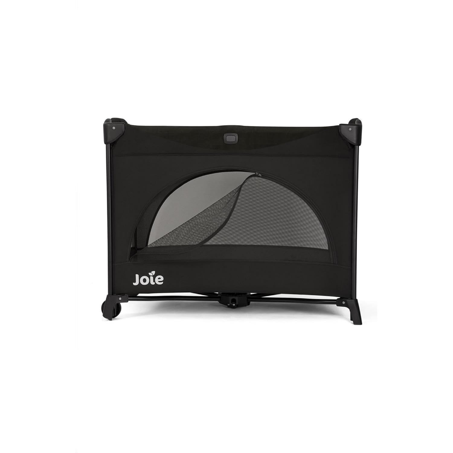 Joie Kubbie Sleep Baby Playpen - Playard/Folding Baby Bed Cum Cot/Convertible Crib, Birth to 3 Years, with One Side Drop Down and Zip Open Entry/Exit, Including Cradle Connect Strap - Shale