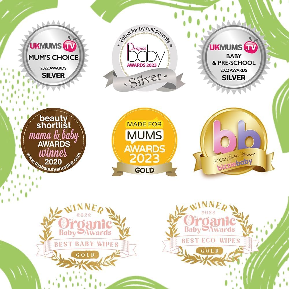 NEW Aqua Wipes Essentials Baby Wipes - Biodegradable and plastic free sensitive baby wipes with 99.6% purified water. Suitable for newborn onwards (Carton of 12 Packs of 56, Total 672 Wipes)