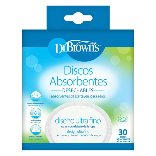 Dr Brown's Natural Flow Disposable Breast Pads 30 Pieces White - 500098137