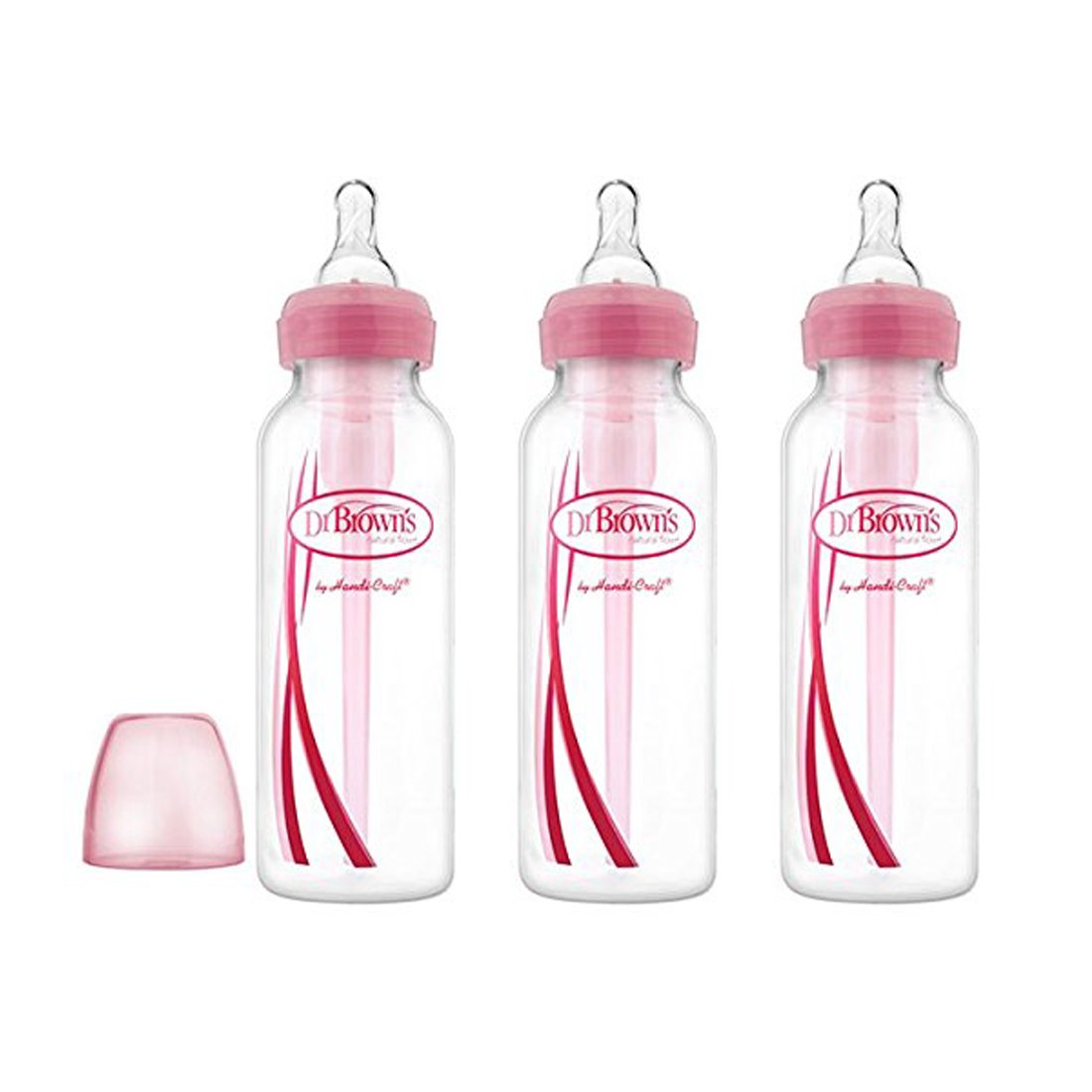 Dr. Brown's Narrow Neck Options Pink Bottle (250 Ml, Pack of 3, Pink)