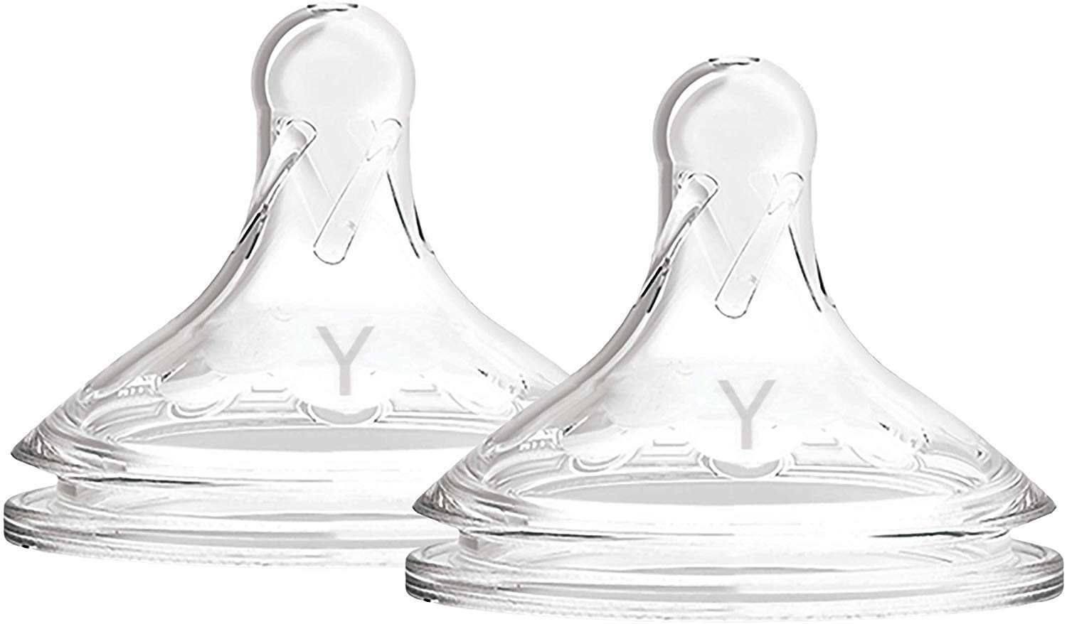 Dr. Brown's Dr.Brown's Dr Silicone Wide Neck Natural Flow Teat (Pack of 2, White)