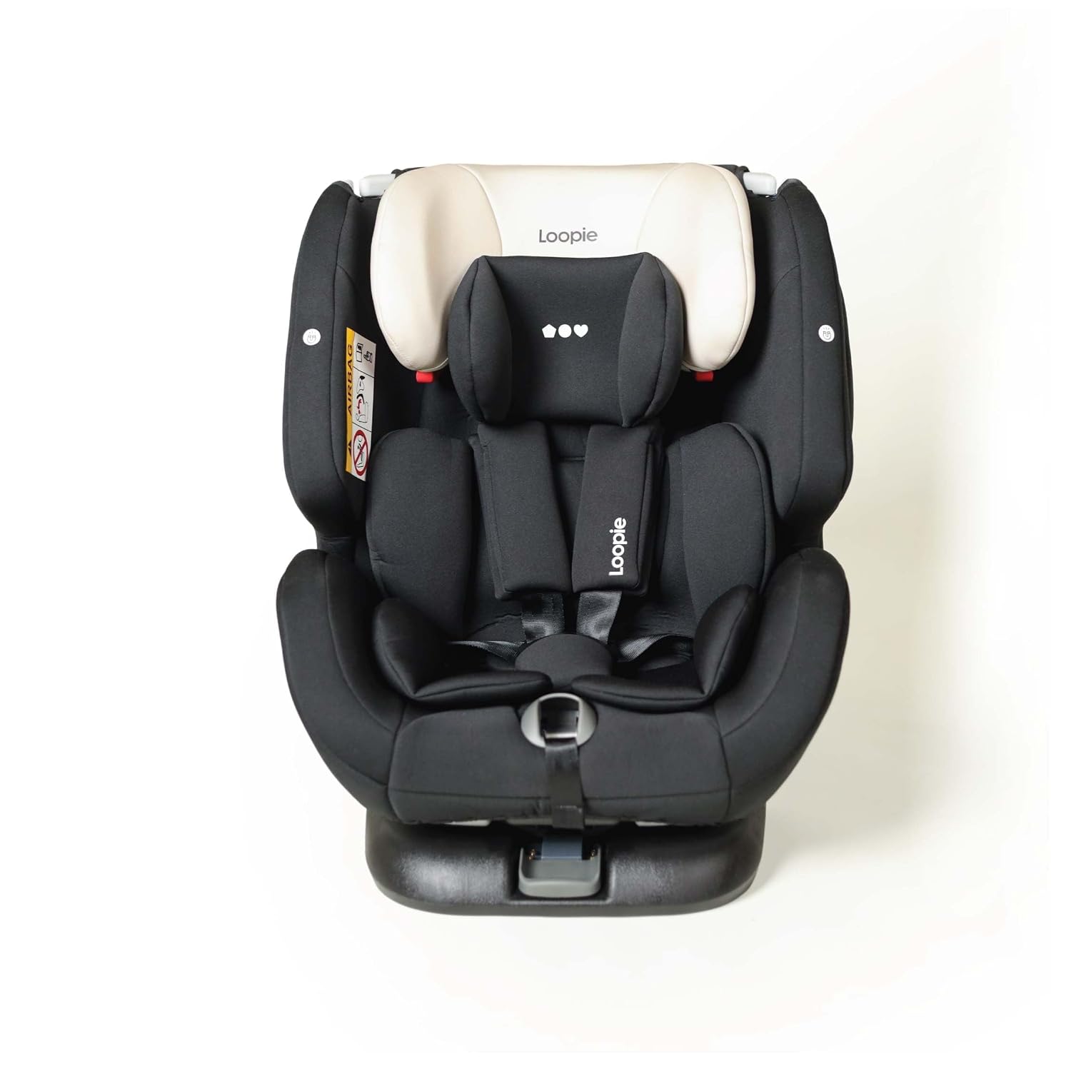 Loopie Lap Convertible Baby Car Seat for 0 to 12 Years, ISOFIX & Non-ISOFIX, 5 Point Harness, Side Impact Protection, 360 Rotation, 11 Height Adjustments, ADAC Approved, Wedge Cushion for Comfy Sleep