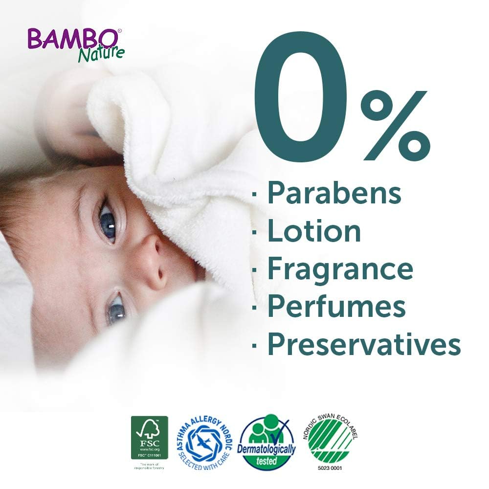 Bambo Nature Premium Baby Tape Diapers for New Born Baby XS Size (2–4 Kgs) – Super Absorbent, Breathable, Extra Soft, Dermatologically Tested, Hypoallergenic Nappies with Wetness Indicator, 132 Count