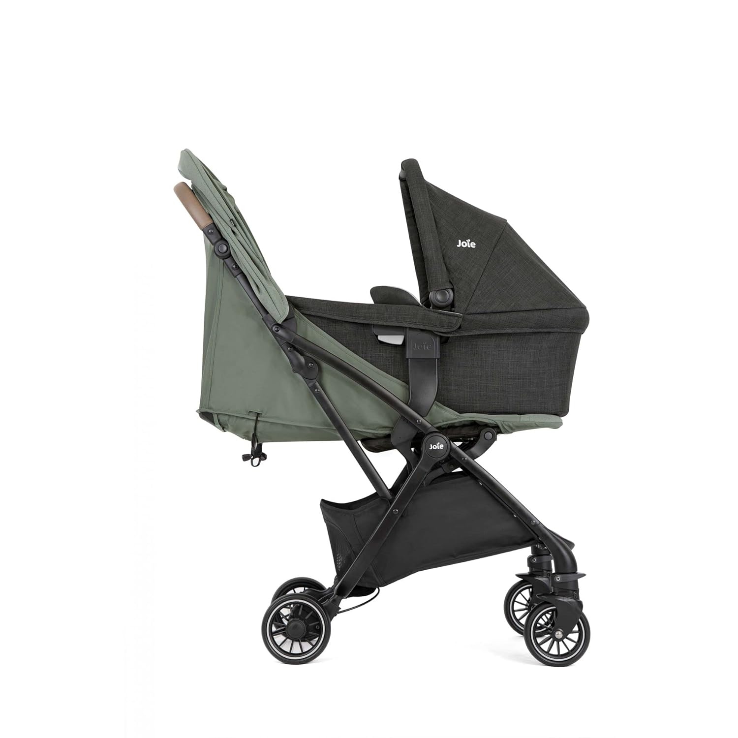 Joie Tourist 3in1 Compact Stroller - Compact Fold Pram with 5-Point Harness Lightweight Stroller for Baby Suitable from Birth to 15 kg, Approx 3 Years