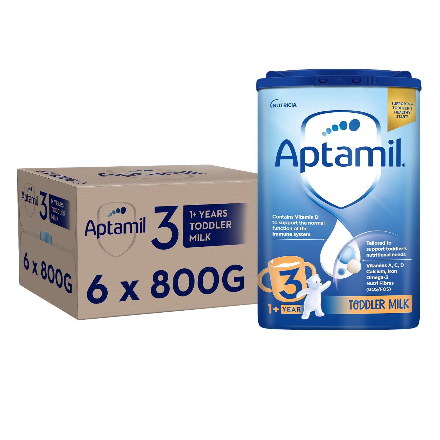 Aptamil 3 Toddler Baby Milk Powder Formula, 1-2 Years, 800g