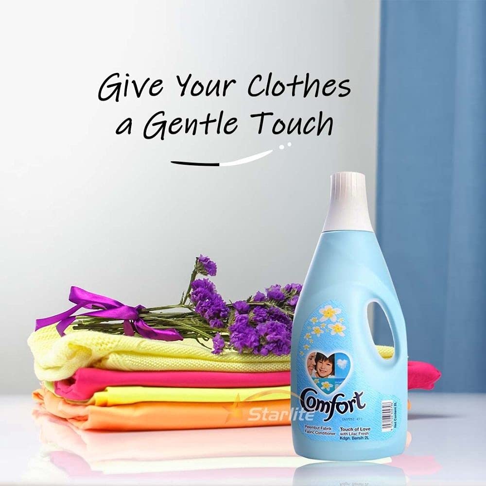 Comfort Imported Fabric Conditioner |Liquid| Touch Of Love With Lilac Fresh | 7 Benefits in 1 | 2L(68235039)