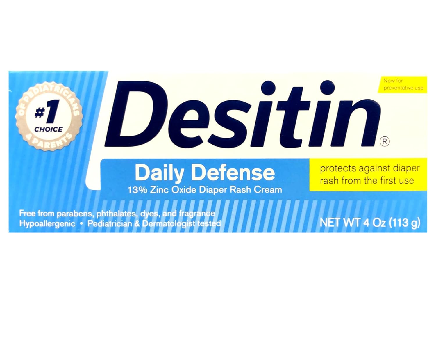 DESITIN Rapid Relief Zinc Oxide Diaper Rash Cream 4 oz