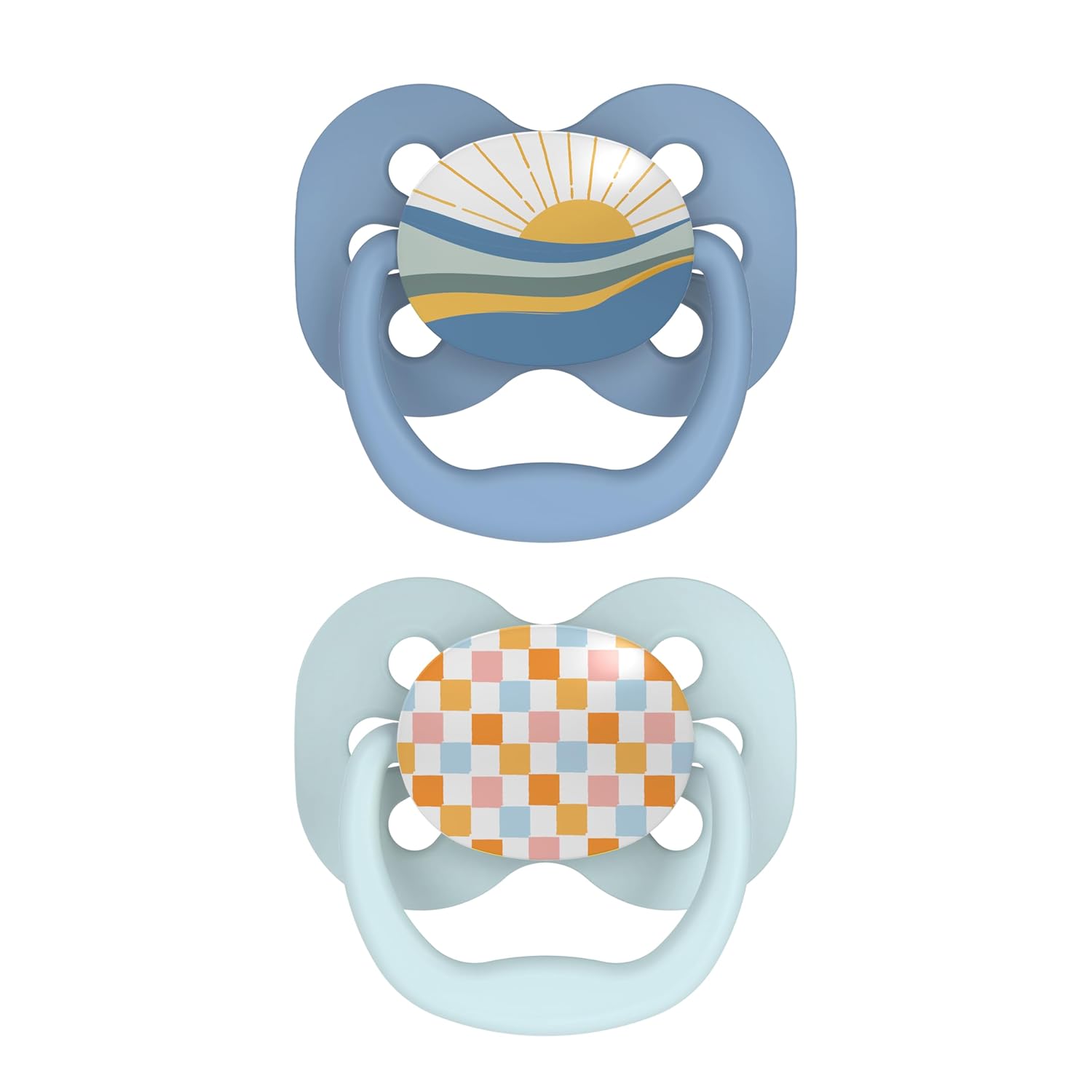 Dr. Brown's Silicone Advantage Baby Pacifiers, Stage 1, 2Count, Blue