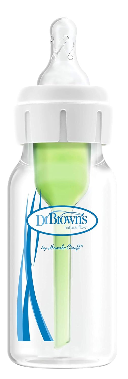 Dr. Brown's Narrow Bottle Natural Flow Options Anti-Colic Silicone Bottle(120 Ml, Pack of 1, White)