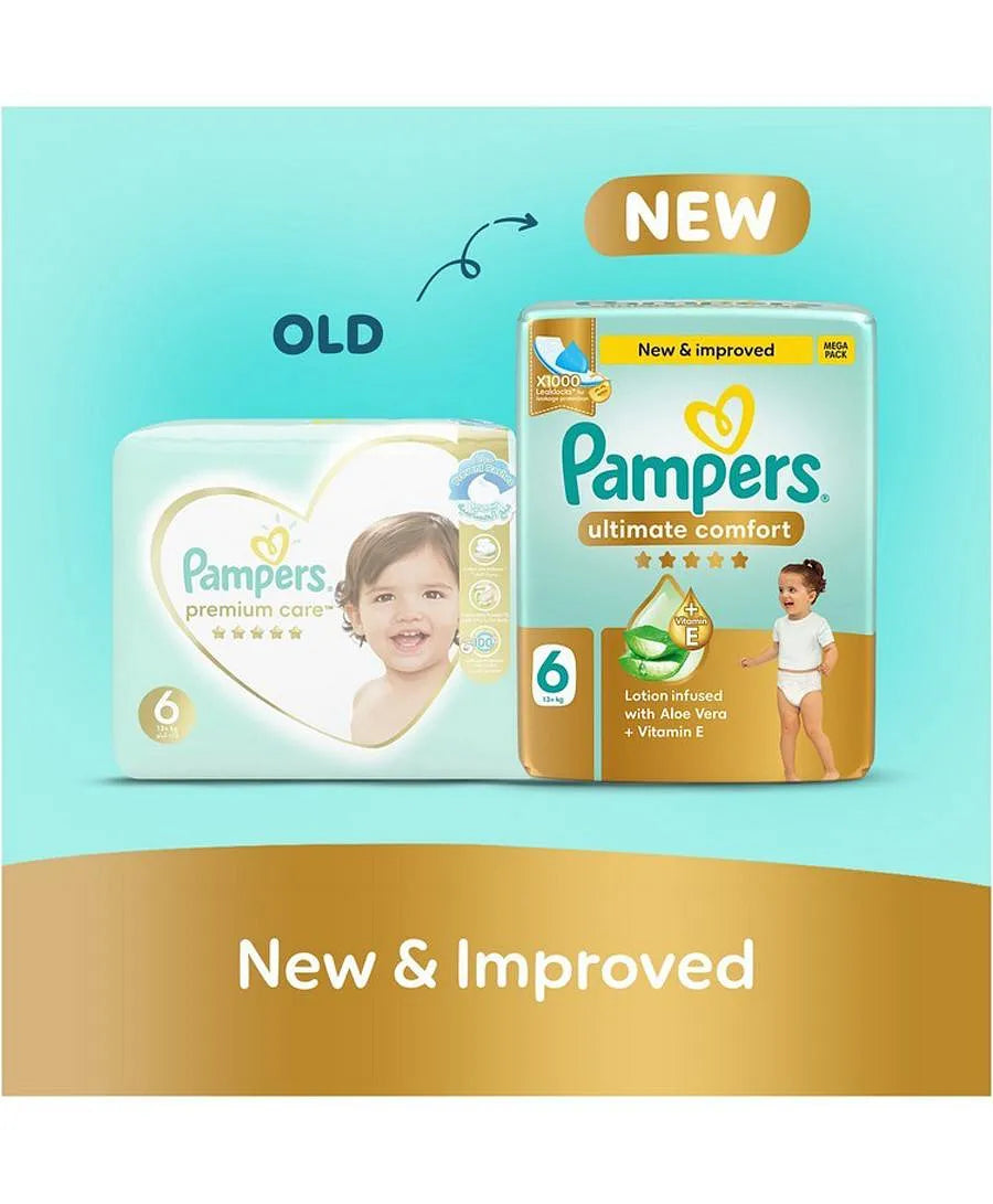 Pampers Ultimate Comfort Taped Diapers Size 6 13kg+ 36 Pieces – White dubai