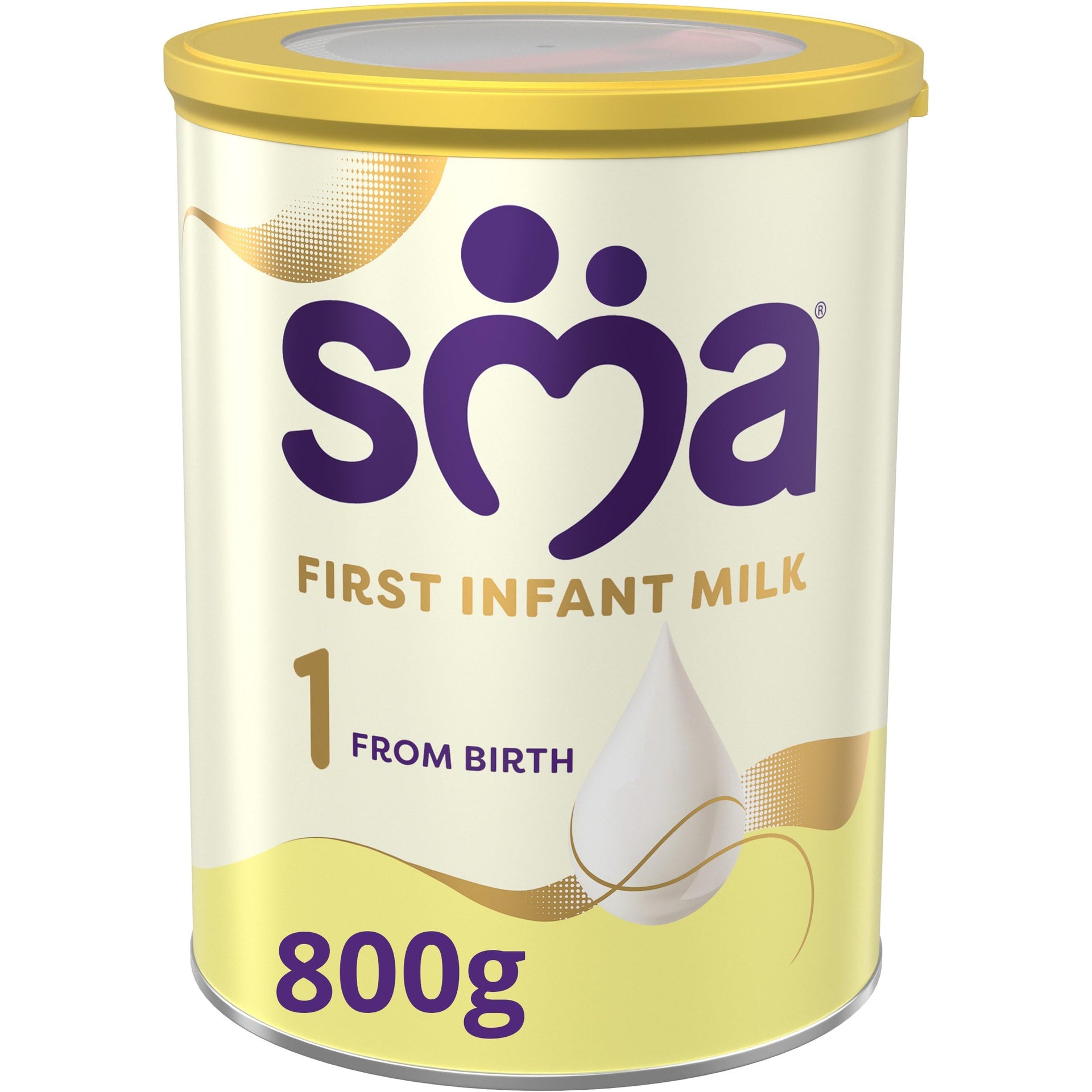 SMA First Infant Baby Milk Powder Formula, from birth, 800 g (Pack of 4)