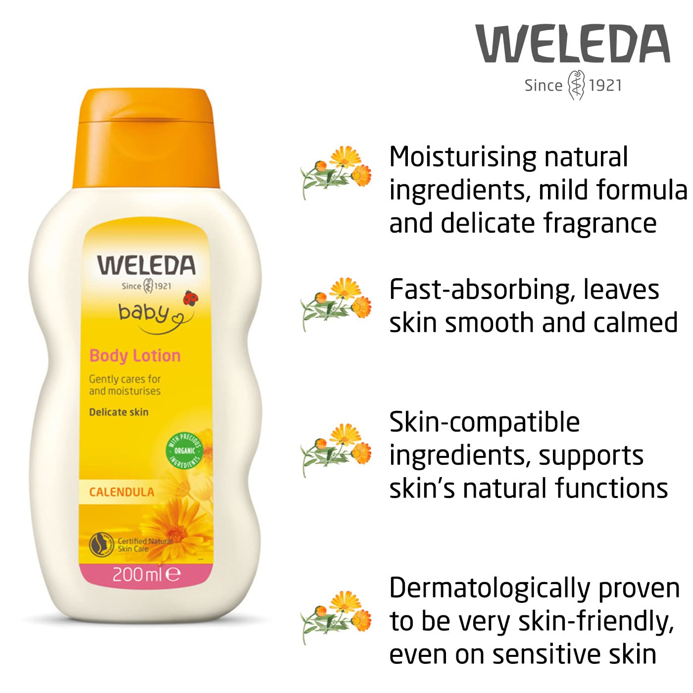 Weleda Baby Calendula Lotion, 200 ml