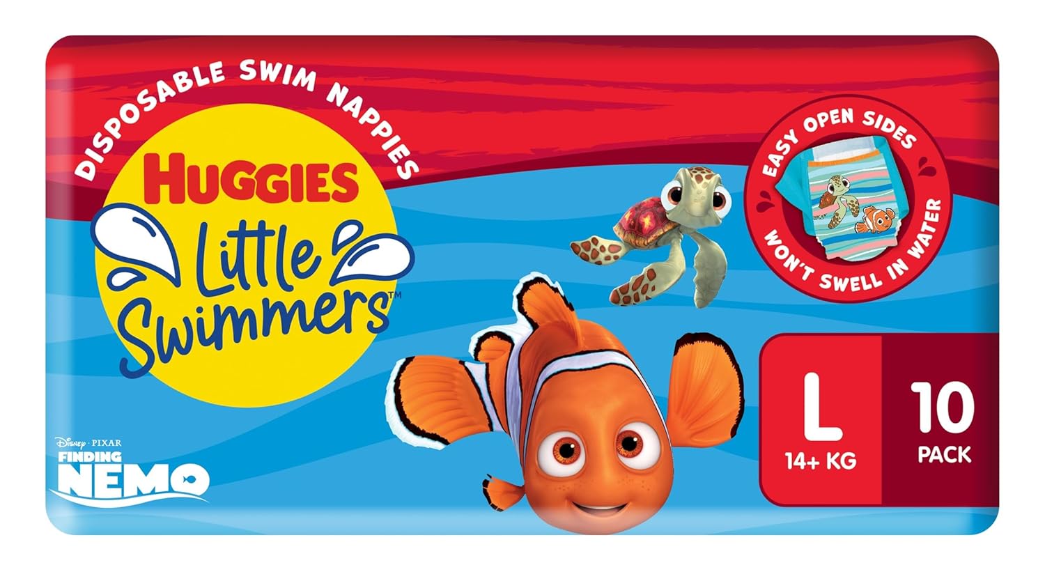 Huggies Little Swimmers Disposable Swim pants, Large, 10 Count Disney Character may be different
