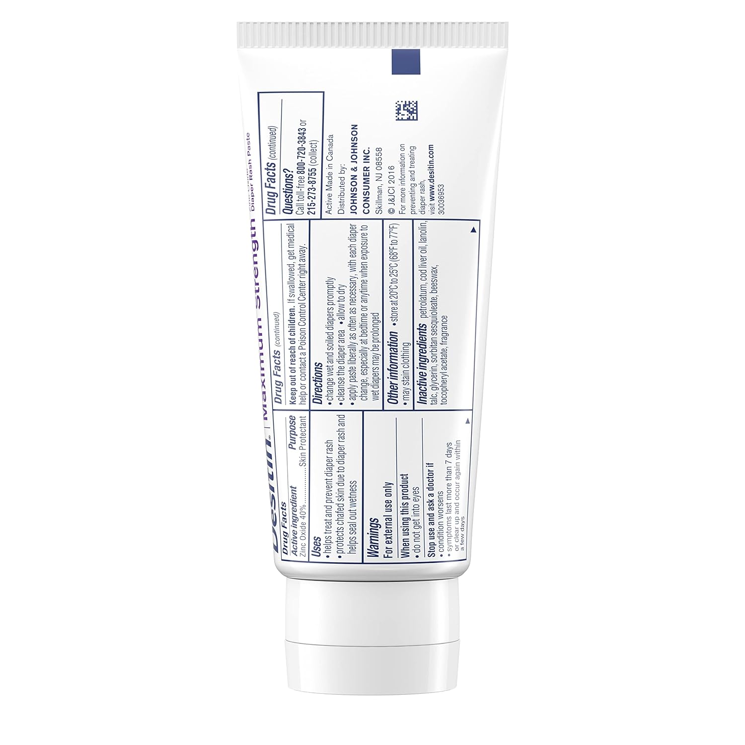 Desitin Baby Diaper Rash Maximum Strength Original Paste, 4 Oz Tube