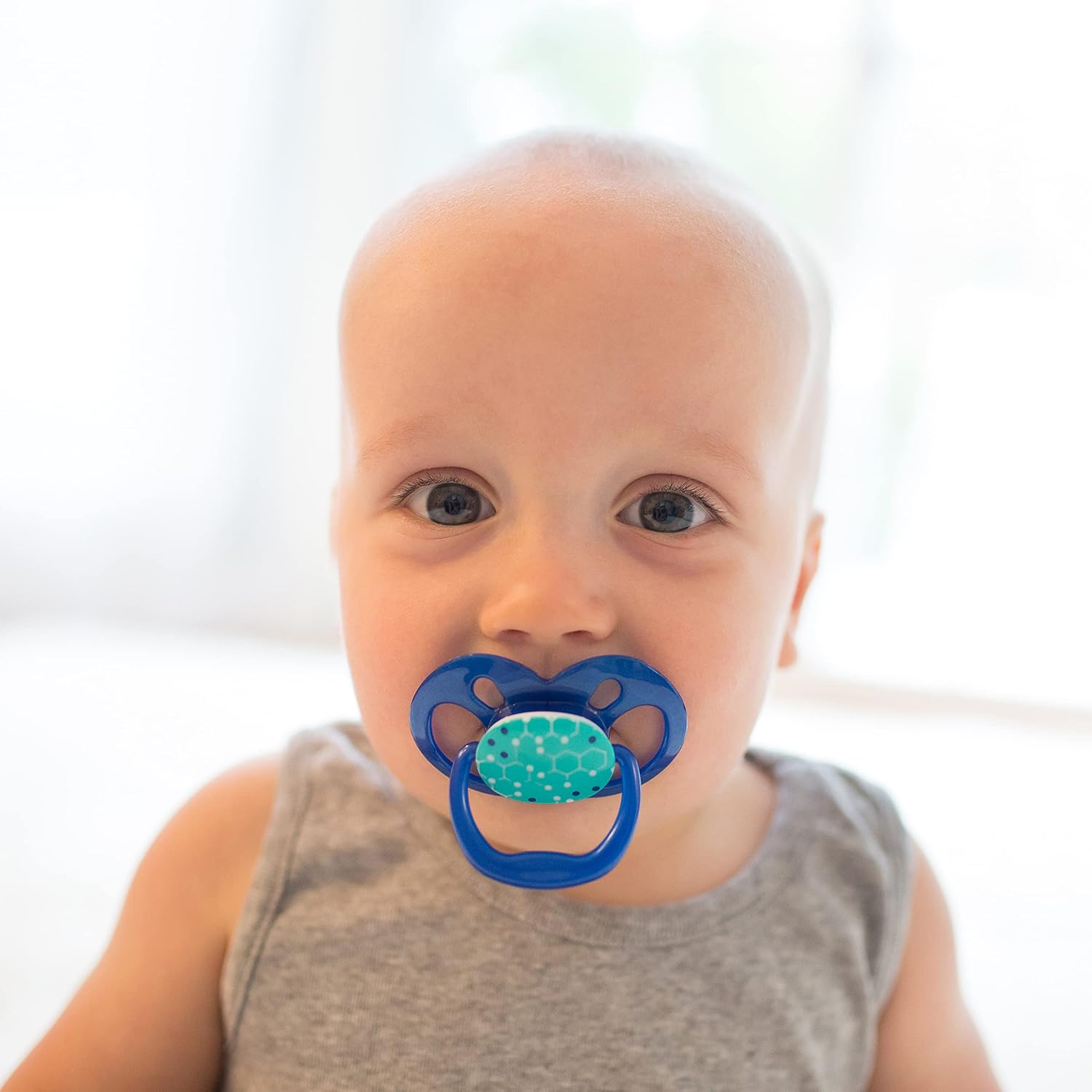 Dr. Brown's Advantage Day and Night Time Baby Pacifiers, 6-18 Month, Blue, 3 Count