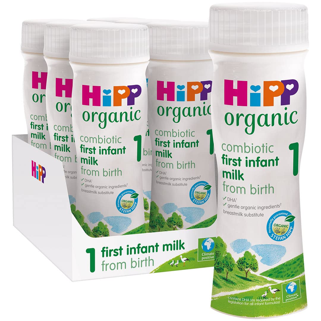 HiPP Organic 1 First Infant Baby Milk Powder Formula, from Birth, 800g (Pack of 6)