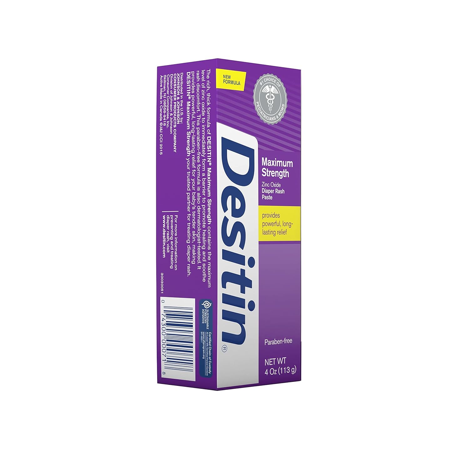 Desitin Baby Diaper Rash Maximum Strength Original Paste, 4 Oz Tube