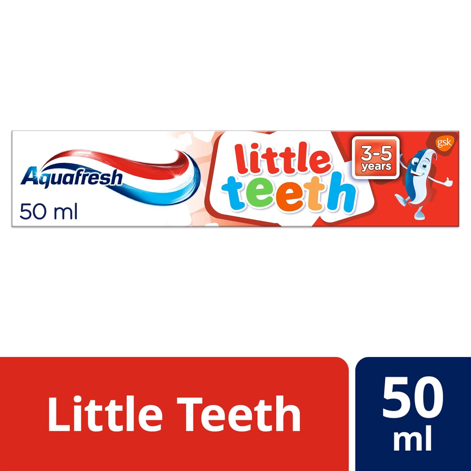 Aquafresh Little Teeth Toothpaste (3-5Y) - 50Ml - Cavity Protection, 1 Piece