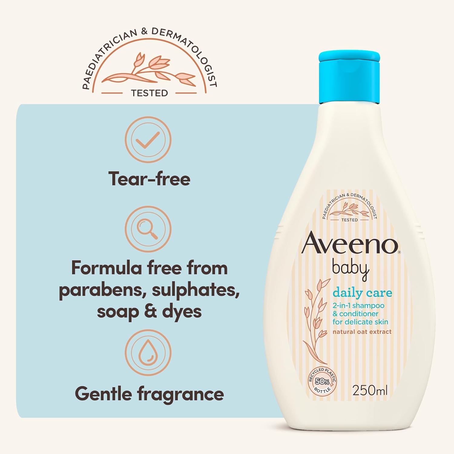 Aveeno Baby Daily Care 2-in-1 Shampoo and Conditioner 250 ml