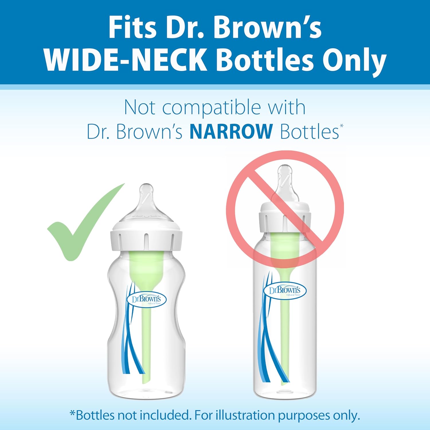 Dr. Brown's Options+ Wide Neck Baby Bottle Nipple (Pack of 1, Clear)